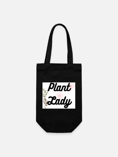 Plant Lady Botanische Schrift - Geschenkbeutel für Flaschen - Schwarz