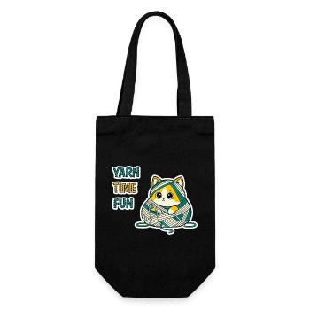 Art cadeau cadeau en laine mignonne Kitty Baby Cat Kawaii - Sac à bouteille - noir - Devant
