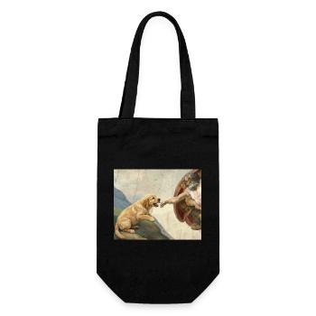 Mème chien God Hand Golden Retriever - Sac à bouteille - noir - Devant