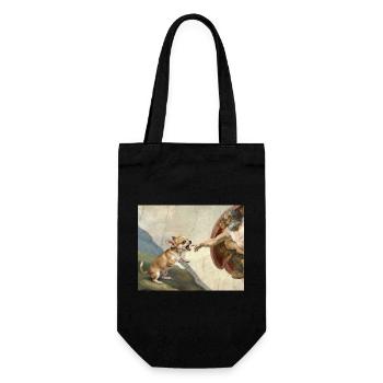 Dog God Hand Chihuahua Dogs meme - Gift Bag for Bottles - black - Front