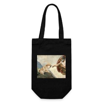 Mème du chien God God Hand Pomeranian Dog - Sac à bouteille - noir - Devant