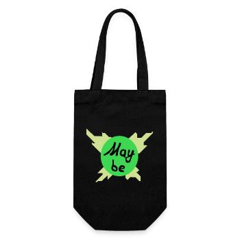 May be – Grüner Kreis Grafik - Geschenkbeutel für Flaschen - Schwarz - Vorne