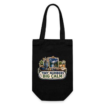 TINY NUMBERS BIG CALM - Gift Bag for Bottles - black - Front