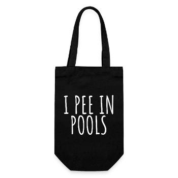 Handgezeichneter Text der Poolside Truth Handgezeichneter Text - Geschenkbeutel für Flaschen - Schwarz - Vorne