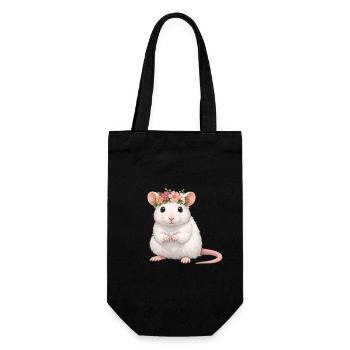 Ratte - Geschenkbeutel für Flaschen - Schwarz - Vorne