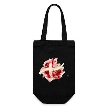 Denmark flag as watercolor - Gift Bag for Bottles - black - Front