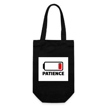 Icône de batterie PATIENCE avec police - Sac à bouteille - noir - Devant