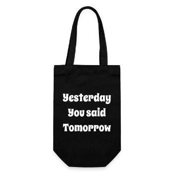 Yesterday You Said Tomorrow - Gift Bag for Bottles - black - Front
