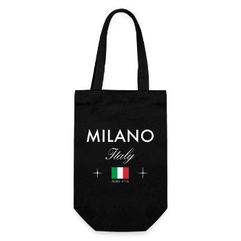 Milan Italy Coordinates Travel Souvenir - Gift Bag for Bottles - black - Front