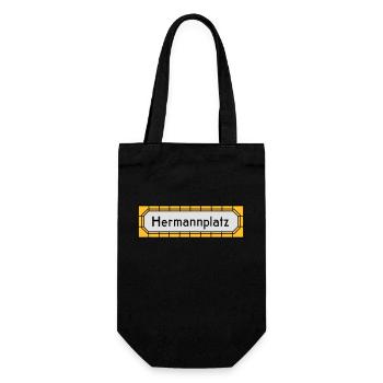 Hermannplatz NEUKÖLLN - Geschenkbeutel für Flaschen - Schwarz - Vorne