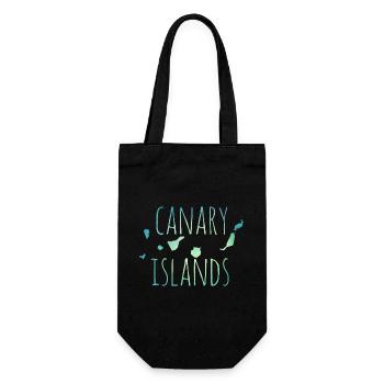 Canary Islands - Geschenkbeutel für Flaschen - Schwarz - Vorne
