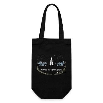Merry Christmas - Gift Bag for Bottles - black - Front