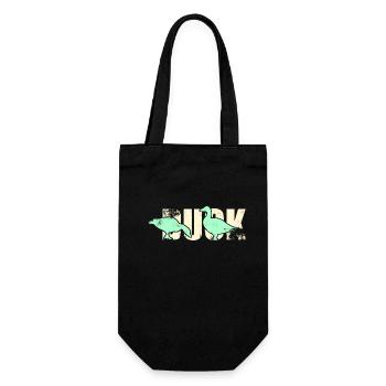 Duck Bird - Gift Bag for Bottles - black - Front
