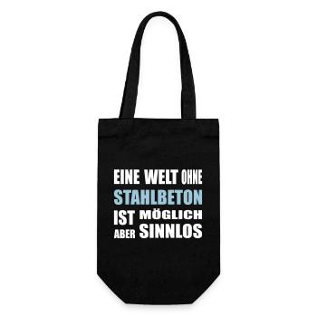 Concrete, reinforced concrete, for construction workers, cement, construction - Gift Bag for Bottles - black - Front