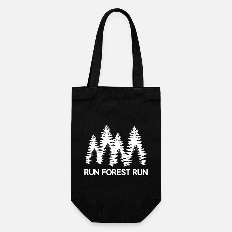 Run Forest Run - Gift Bag for Bottles - black