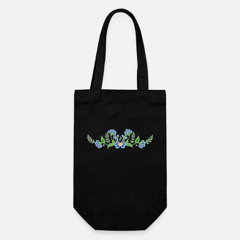 fleur bleue - Sac à bouteille - noir