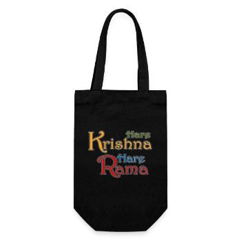 Hare Krishna Hare Rama - Gift Bag for Bottles - black - Front