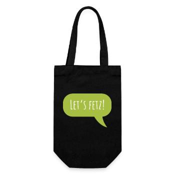 Conception "Let's fetz" avec bulle de dialogue - Sac à bouteille - noir - Devant