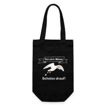 Humorvoller Seemotiv Druck - Geschenkbeutel für Flaschen - Schwarz - Vorne