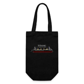 Titanisch - Geschenkbeutel für Flaschen - Schwarz - Vorne