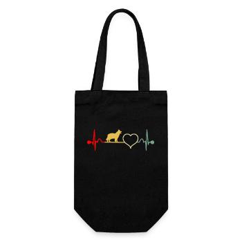 Chodsky Pes Bohemian Shepherd Heartbeat - Gift Bag for Bottles - black - Front