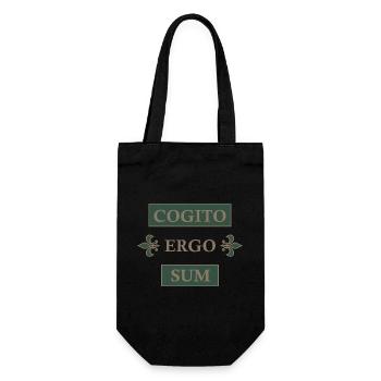 Cogito ergo sum - Gift Bag for Bottles - black - Front
