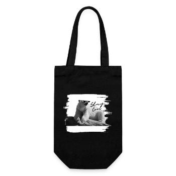 Eisbär - stay cool - Geschenkbeutel für Flaschen - Schwarz - Vorne