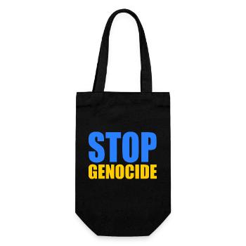 Stop genocide - Gift Bag for Bottles - black - Front