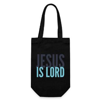 Jésus est Seigneur - Paroles chrétiennes - Sac à bouteille - noir - Devant
