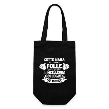 Collègue Nana, humour meilleurs collègues du monde - Sac à bouteille - noir - Devant