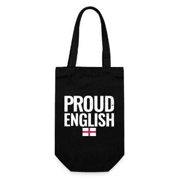 Proud English England English Flag English - Gift Bag for Bottles - black - Front