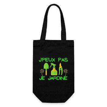 jardiner, jardinage, fan de jardinage - Sac à bouteille - noir - Devant