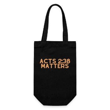 Actes 2:38 Matters - Citation chrétienne - Sac à bouteille - noir - Devant