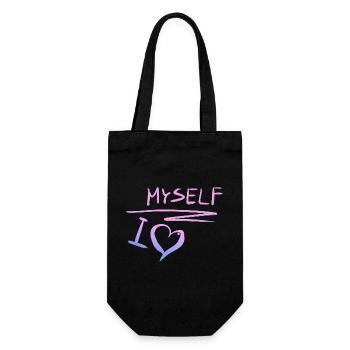 ich liebe mich selbstliebe herz - Geschenkbeutel für Flaschen - Schwarz - Vorne