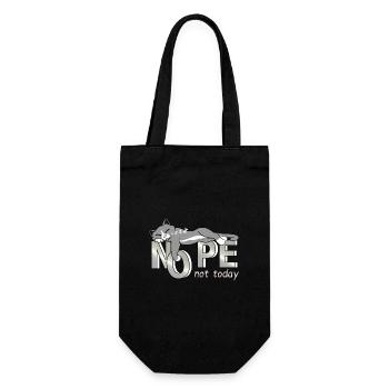 Cat, funny Nope saying for cat lovers - Gift Bag for Bottles - black - Front
