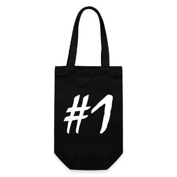 #1 - Geschenkbeutel für Flaschen - Schwarz - Vorne