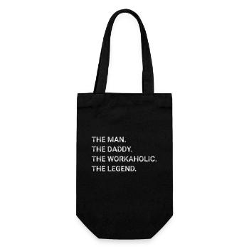 The Man The Daddy The Workaholic The Legend - Gift Bag for Bottles - black - Front