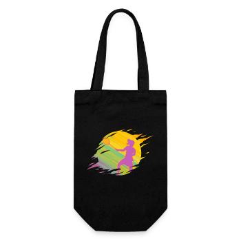 Badminton Badminton Badminton Girl - Gift Bag for Bottles - black - Front