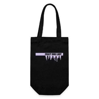 crazy dog lady quote - Gift Bag for Bottles - black - Front