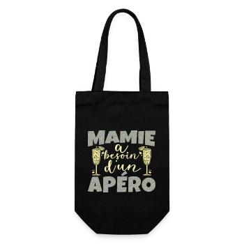 Mamie A Besoin D'Un Apéro - Sac à bouteille - noir - Devant