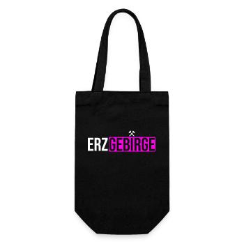 Erzgebirge Bergbau Logo - Geschenkbeutel für Flaschen - Schwarz - Vorne