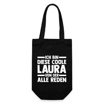 Laura - Geschenkbeutel für Flaschen - Schwarz - Vorne