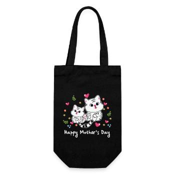 happy Mothersday - Gift Bag for Bottles - black - Front