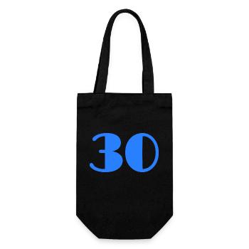 30 YEARS. 30. 30th ANNIVERSARY. 30 YEARS ANNIVERSARY - Gift Bag for Bottles - black - Front
