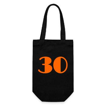 30. 30 ANS. 30e ANNIVERSAIRE. ANNIVERSAIRE 30 ANS - Sac à bouteille - noir - Devant