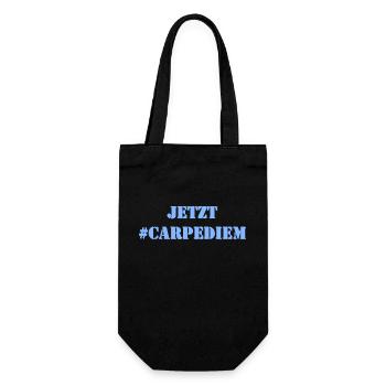 JETZT - Carpe Diem - Geschenkbeutel für Flaschen - Schwarz - Vorne