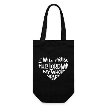 With my whole heart (dark) - Gift Bag for Bottles - black - Front