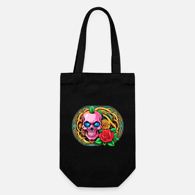 Skulls 'n' Roses - Crâne Rose - Sac à bouteille - noir