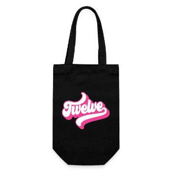 Twelve 12th Birthday For Girls 12 Years Old - Gift Bag for Bottles - black - Front