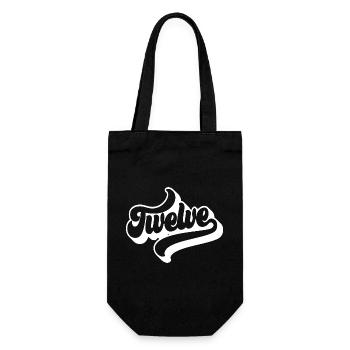 Twelve 12th Birthday Kids Boys Girls 12 Years Old - Gift Bag for Bottles - black - Front